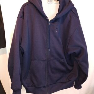 Pluma Men's Thermal Lined Zip Up Hoodie - Deep Blue SZ XL